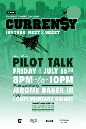 Curren$y Instore Meet & Greet @ Commonwealth this Friday.
